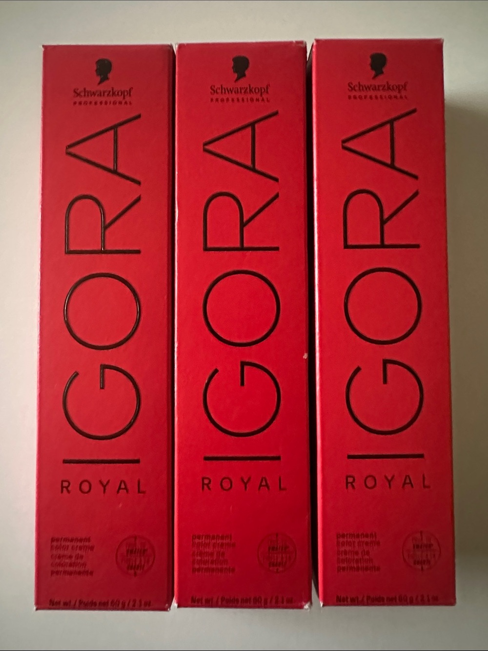 Schwarzkopf Igora Royal 6-00 & 7-00 Hair Color – 3 Tubes – New